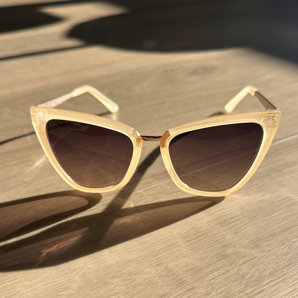 Chic Gold and Light Peach Sunglasses